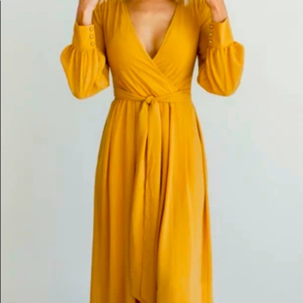 Baltic Born- Lydia maxi dress in mustard (NWT)